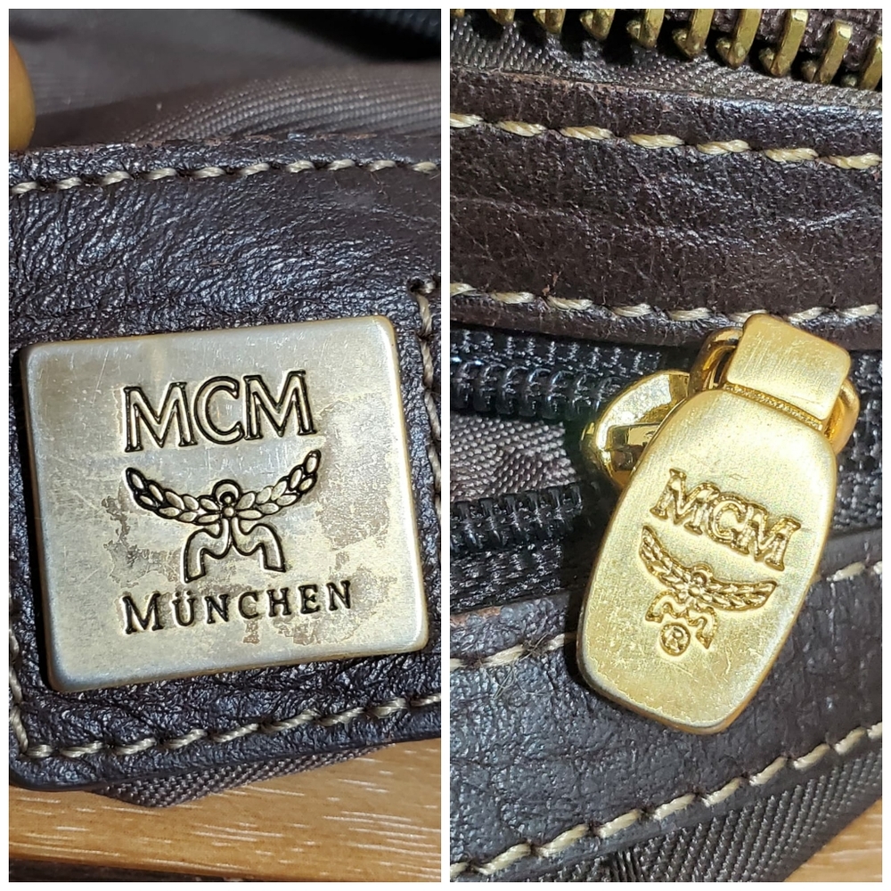 MCM Visetos Jacquard Baguette Green Shoulder Bag - Picture 3 of 8